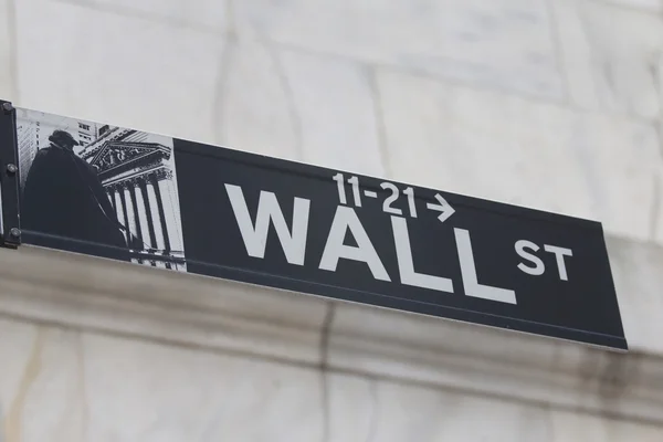 Wall Street Sign (Manhattan, Nueva York) —  Fotos de Stock