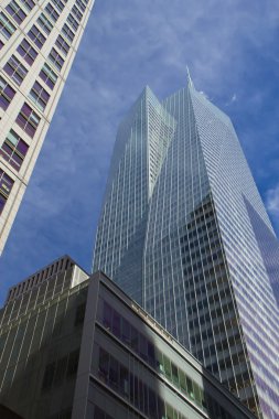 manhattan (new york city) içinde gökdelenler. dikey olarak.