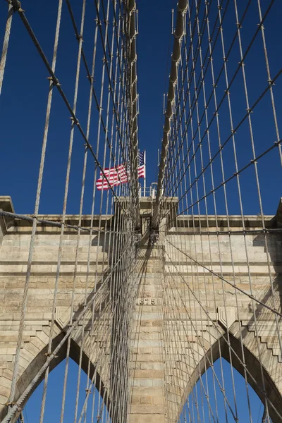 Brooklyn Bridge Pillar — Stock Photo, Image