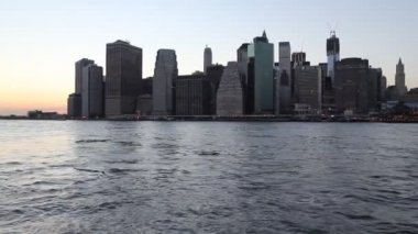 gün batımında aşağı manhattan