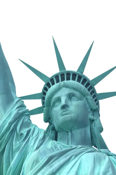 Hoofd van de Statue of Liberty. Geïsoleerd. (Nyc) — Stockfoto