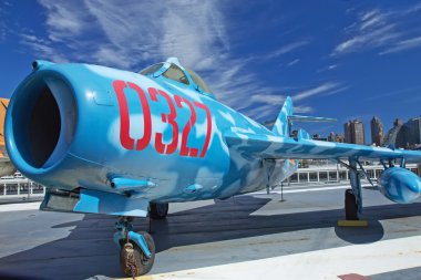 Russian Aircraft MIG-17 at Interpid Museum clipart