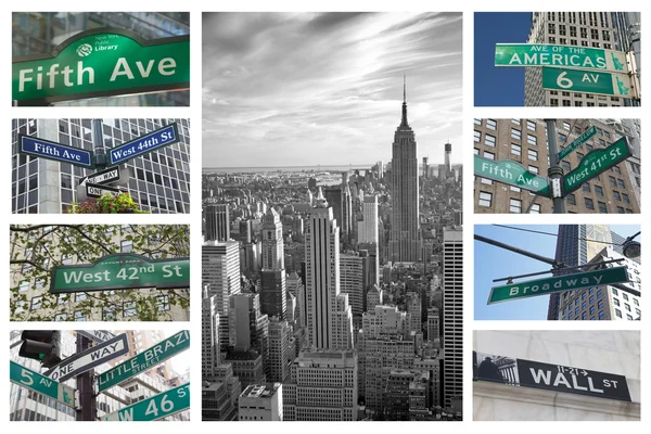 new york şehrinin sokakları işaretleri