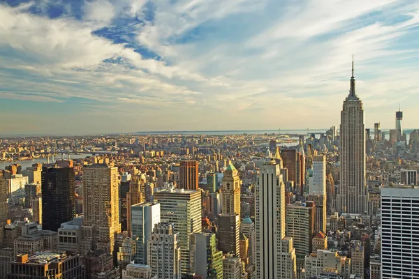 Midtown manhattan vid solnedgången — Stockfoto