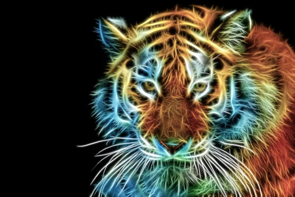 Cabeça abstrata do tigre — Fotografia de Stock