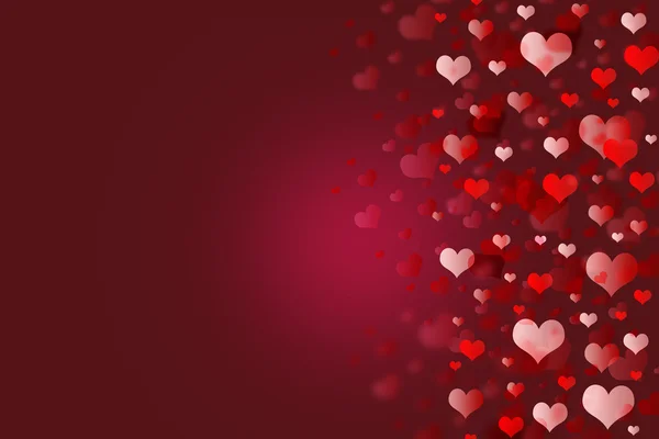 Red hearts background. — Stock Photo, Image