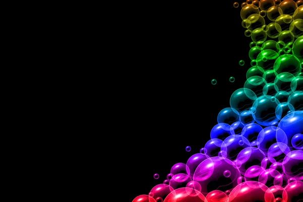 气泡在彩虹的颜色 bakground — 图库照片