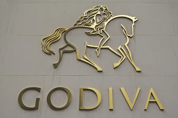 Godiva Chocolatier Company Sign — Stock Photo, Image