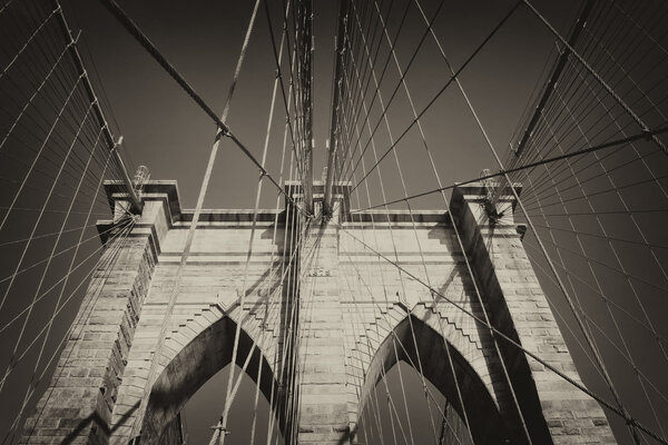 Винтажное фото Бруклинского моста (NYC)
)