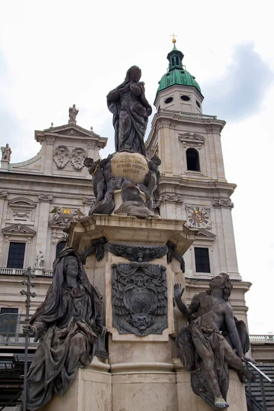 Famous Marian column in Salzburg — Stock Photo, Image