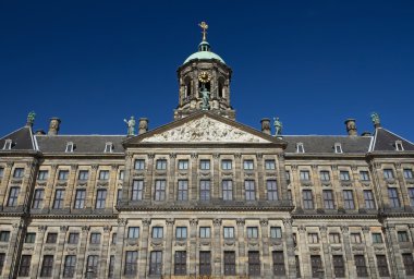 Royal Palace at the Dam Square, Amsterdam.  clipart