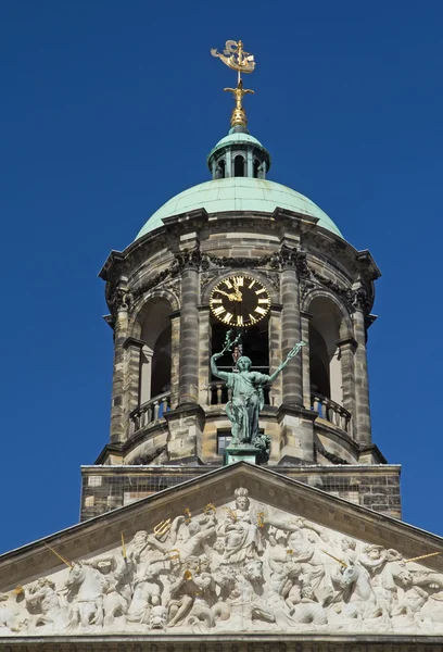 Palácio Real na Praça Dam, Amsterdã . — Fotografia de Stock