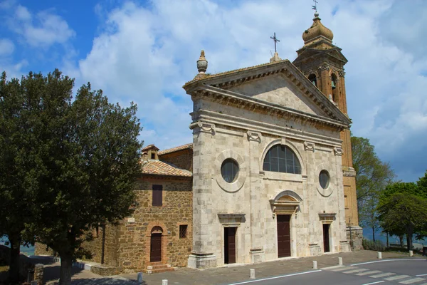 Słynny Kościół w montalcino (Toskania, Włochy) — Zdjęcie stockowe