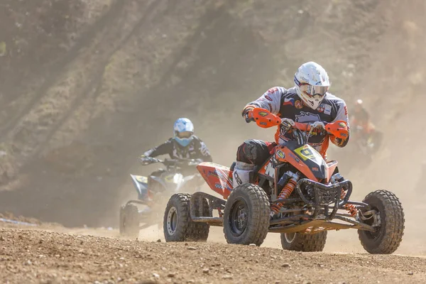 Mohelnice Czech Republic April 2022 Riders Quad Bike Left Turn — ストック写真