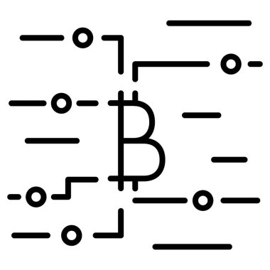 Kripto para biriminin program kodu. Engelleme teknolojisinin güvenliği. Simge, vektör, dış hat, izole edilmiş, 48 piksel.