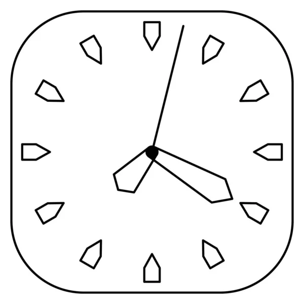 Esfera Cuadrada Con Esquinas Redondas Diseño Para Relojes Con Signos — Vector de stock