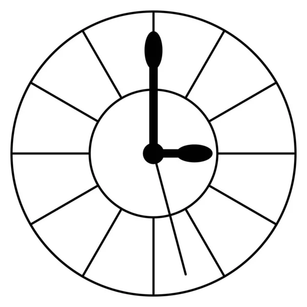 Diseño Para Reloj Con Agujas Originales Icono Del Vector Contorno — Archivo Imágenes Vectoriales