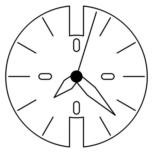 Original Design Wall Clocks Vector Icon Outline Isolated — Stock Vector