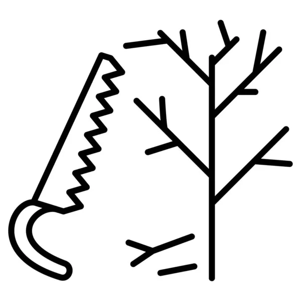 Εποχικό Κλάδεμα Δέντρων Και Θάμνων Στον Κήπο Πάρκο Δάσος Κοπή — Διανυσματικό Αρχείο