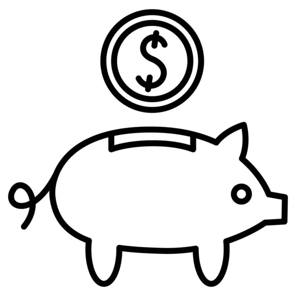 Armazenamento Dinheiro Segurança Segurança Depósito Acumulação Dinheiro Banco Porquinho Uma —  Vetores de Stock