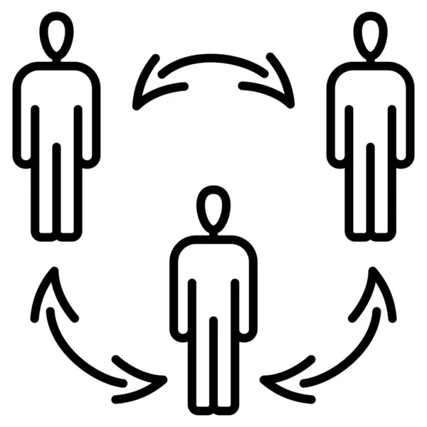 Cooperación Asistencia Mutua Intercambio Datos Trabajo Equipo Intercambiabilidad Icono Del — Archivo Imágenes Vectoriales