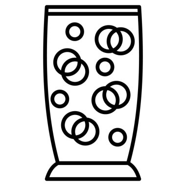 Cam, seramik vazo, vazo, amforo. Yuvarlak delikli özgün tasarım. Modaya uygun bir iç mekan. Vektör simgesi, özet, izole edilmiş.