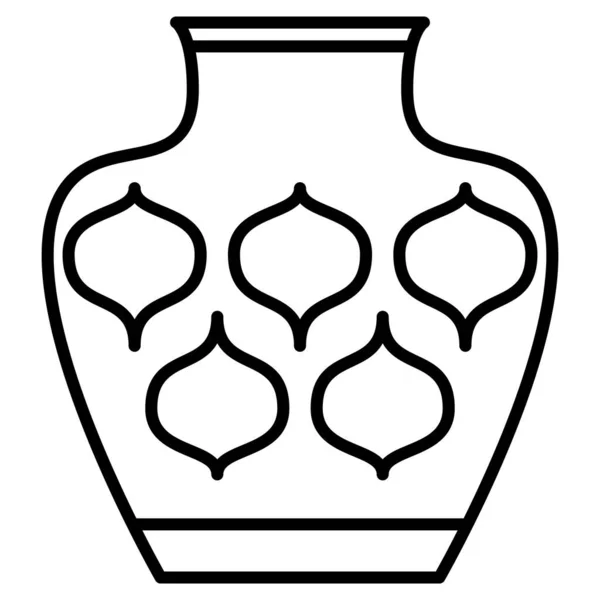 Une Amphore Une Urne Vase Pour Intérieur Trous Fendus Forme — Image vectorielle