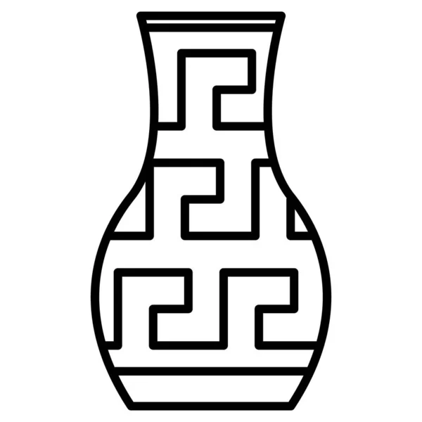 Vase Argile Céramique Verre Design Géométrique Urne Amphore Pour Design — Image vectorielle