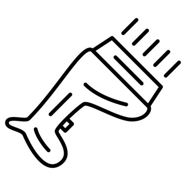 Gece aydınlatması için büyük taşınabilir el feneri. Bir güvenlik görevlisinin, turistin, gezginin, şoförün aleti. Pille çalışan otonom bir cihaz. Vektör simgesi, özet, izole edilmiş