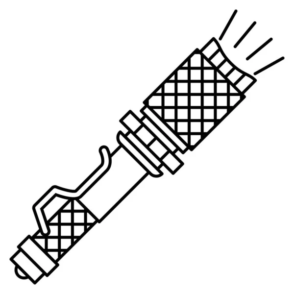 Фонарик Специальными Канавками Ручке Нескользящий Ручной Фонарь Ночного Освещения Автономное — стоковый вектор