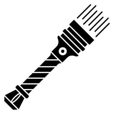 Işık için dar ve uzun bir fener. Taşınabilir el feneri, kaymaz kaplama, su geçirmez..