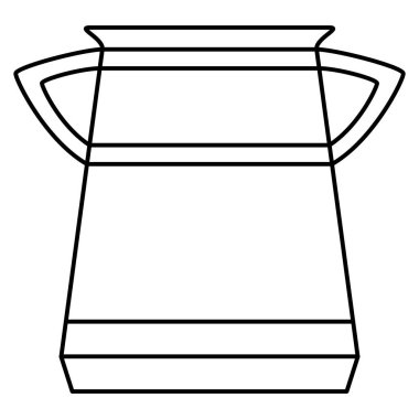 Vazo, vazo, amforo, eşsiz bir tasarımı olan çömlek. İç dekorasyon. Vektör simgesi, özet, izole edilmiş