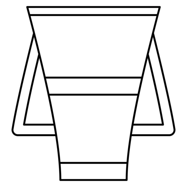 Unusual Vase Triangular Handles Side Ceramic Urn Amphora Made Clay — Stock Vector