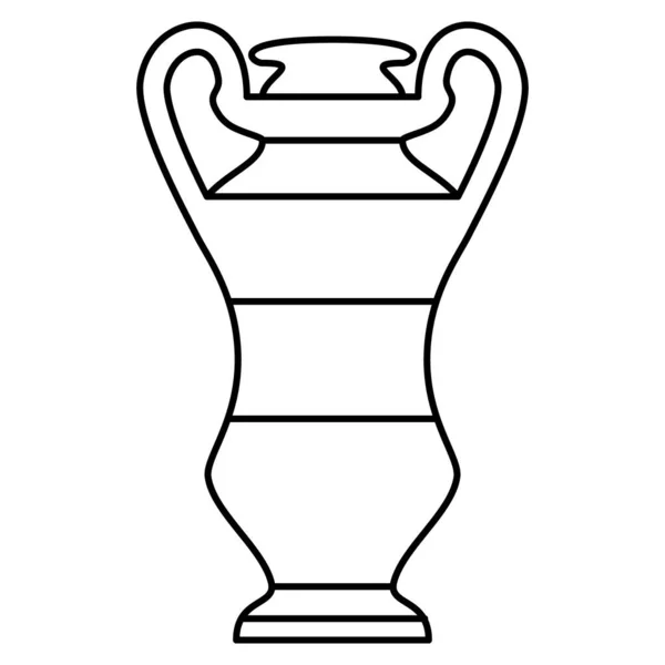 Ceramic Vase Shaped Two Handles Side Top Amphora Urn Interior — Stock Vector