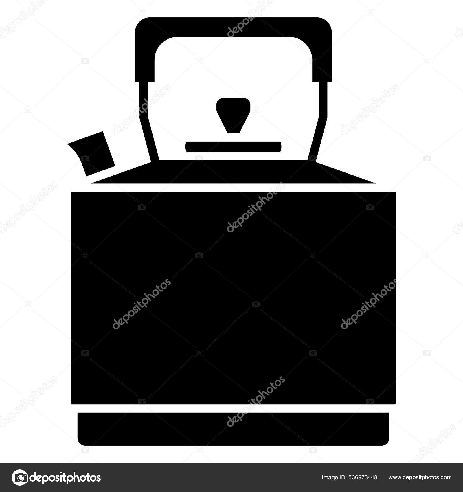 Kettle Boiling Water Traveling Camping Hiking Vector Icon Glyph