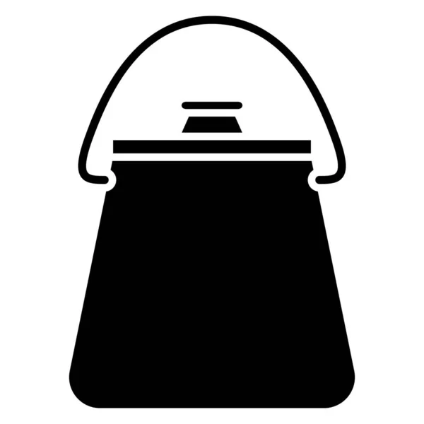 Pot Form Trapezoid Shackle Hanging Pot Lid Pot Cooking Fire — 图库矢量图片