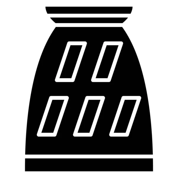 Βάζο Τεφροδόχος Αμφορέας Διακριτικό Σχεδιασμό Παραλληλεπιπέδου Εικονίδιο Διάνυσμα Glyph Απομονωμένο — Διανυσματικό Αρχείο