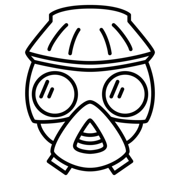 Rubber Mask Protect Chemicals Gas Mask Glasses Gas Mask Design — стоковый вектор