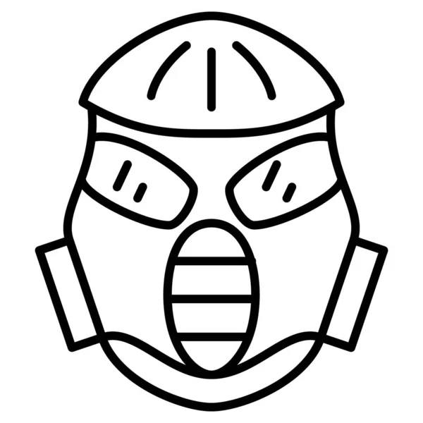 Mask Helmet Gas Mask Protection Head Breathing Toxic Substances Radiation — Stockvektor
