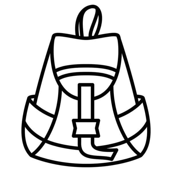 Rucksack Mit Offenen Seitlichen Außentaschen Für Schüler Touristen Rucksack Mit — Stockvektor