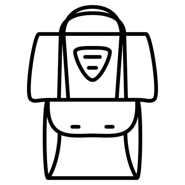High Luggage Bag Strict Design Backpack Businessman Student Schoolboy Vector — Stock Vector