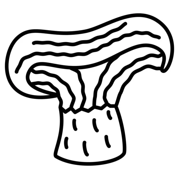 Saffron Milk Cap Mushroom Ginger Edible Forest Mushroom Lamellar Mushroom — Stockvektor