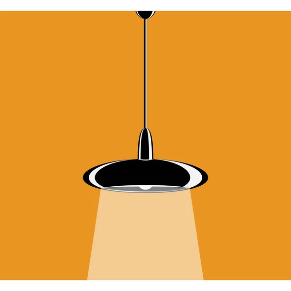 Oval Lampshade Electric Lamp Lamp Lighting Room Ceiling Lamp House — Stock Vector