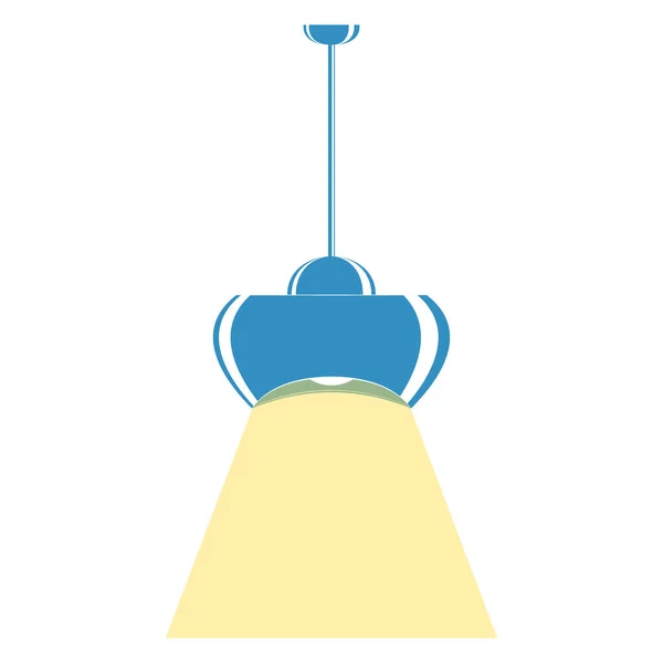 Stropní Lampa Modrý Odstín Lampy Odstín Zvýrazňovači Osvětlovací Zařízení Prvek — Stockový vektor