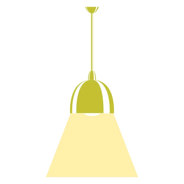 Stropní Lampa Stín Zelené Lampy Světle Zelený Plafond Půlkruhový Tvar — Stockový vektor