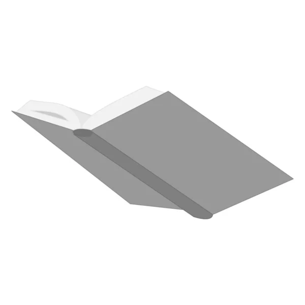 Ein Offenes Buch Mit Papierseiten Ein Emblem Für Eine Bibliothek — Stockvektor