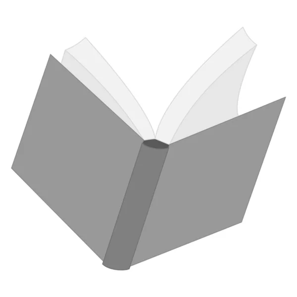 Libro Abierto Con Páginas Papel Voltear Páginas Ver Contenido Portada — Vector de stock