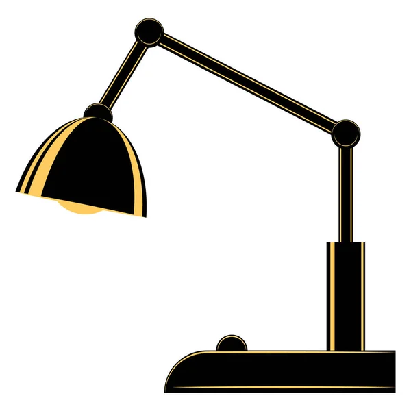 Lampa Stołowa Lokalnego Oświetlenia Przenośna Lampa Okrągły Zawias Wsporniku Oświetlenie — Wektor stockowy
