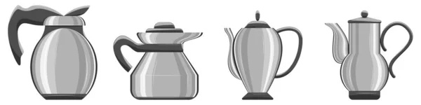 Bouilloire Cafetière Pour Faire Des Boissons Chaudes Eau Bouillante Ustensiles — Image vectorielle