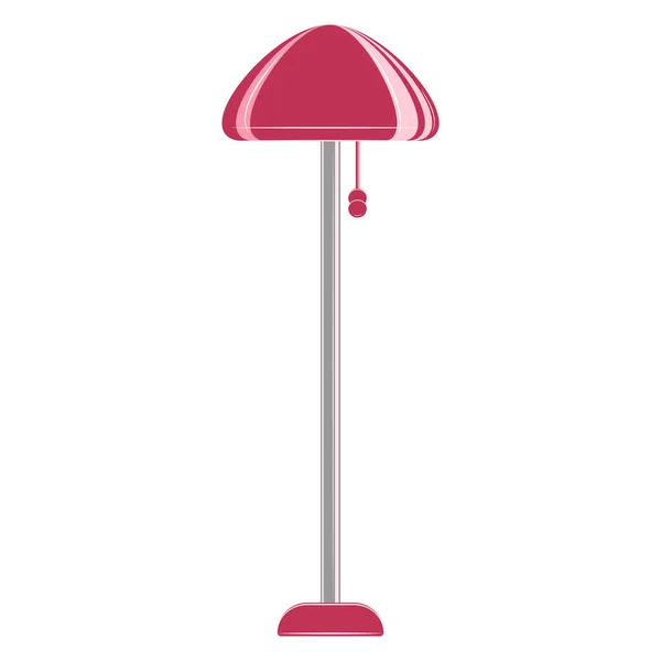 Padlólámpa Otthonra Irodára Félkör Alakú Piros Nagy Lámpaernyő Lámpaernyő Design — Stock Vector